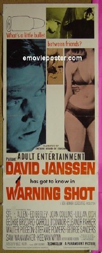 #6506 WARNING SHOT insert '66 David Janssen 