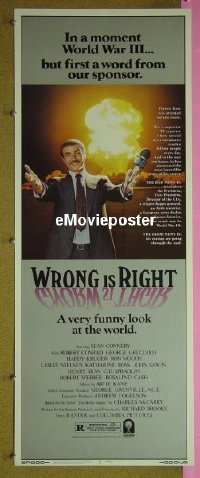 #585 WRONG IS RIGHT insert '82 Sean Connery 