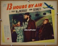 #1371 13 HOURS BY AIR lobby card '36 MacMurray,Bennett
