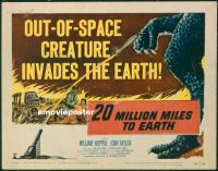 K001 20 MILLION MILES TO EARTH title lobby card '57 William Hopper