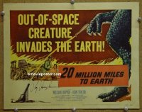 #4001 20 MILLION MILES TO EARTH signed TC '57 