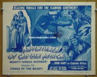 #9037 ADVENTURES OF CAPTAIN AFRICA Ch12 Title Lobby Card '55