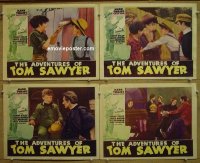 #1161 ADVENTURES OF TOM SAWYER 4 lobby cards '38 Kelly