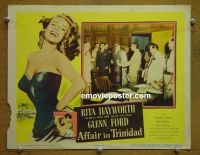 #1408 AFFAIR IN TRINIDAD lobby card '52 Rita Hayworth