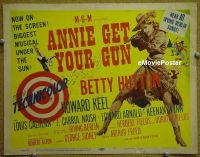 Y014 ANNIE GET YOUR GUN title lobby card '50 Betty Hutton, Keel