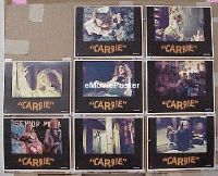#1024 CARRIE 8 lobby cards '76 Spacek, Stephen King