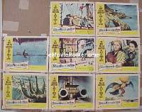 #1041 FABULOUS WORLD OF JULES VERNE 8 lobby cards '61