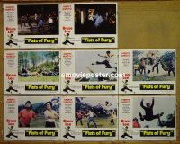 #1043 FISTS OF FURY 8 lobby cards '73 Bruce Lee kung fu
