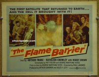 f017 FLAME BARRIER title lobby card '58 Arthur Franz, sci-fi!
