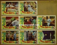 #1072 MUTINY IN OUTER SPACE 8 lobby cards '65 Leslie