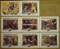 #8649 SUGARFOOT 8 LCs '51 Randolph Scott 