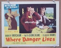 #234 WHERE DANGER LIVES LC #7 '50 Mitchum 