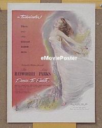 #144 DOWN TO EARTH ad '47 Hayworth 