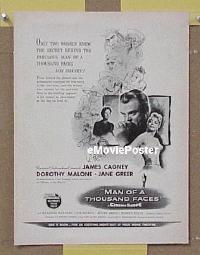 #156 MAN OF A THOUSAND FACES ad '57 Cagney 