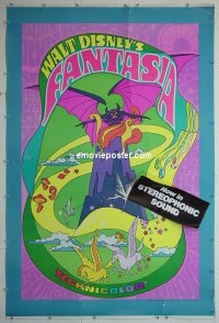 #2173 FANTASIA 40x60 R70 Disney, psychedelic! 