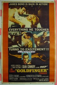 #209 GOLDFINGER 40x60 '64 Connery as Bond 