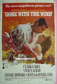 #7712 GONE WITH THE WIND 40x60 R80s Gable,Leigh