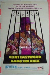 #212 HANG 'EM HIGH 40x60 '68 Clint Eastwood 