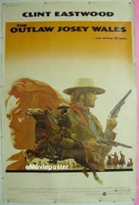 #224 OUTLAW JOSEY WALES 40x60 '76 Eastwood 