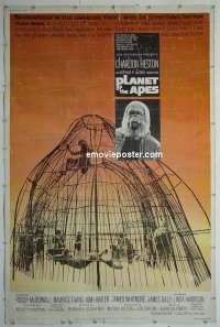#2188 PLANET OF THE APES 40x60 '68 Heston 