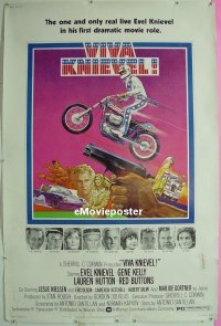 #245 VIVA KNIEVEL 40x60 '77 motorcycle stunts 