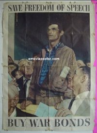 #2822 SAVE FREEDOM OF SPEECH WWII '43 Norman Rockwell