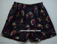 #3122 FELIX medium black silk boxer shorts90s 