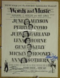#2577 WORDS & MUSIC signed ad '49 Charisse 
