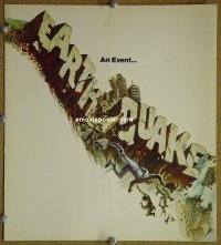 #3305 EARTHQUAKE brochure 74 Charlton Heston 