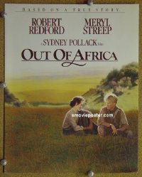 #3345 OUT OF AFRICA brochure '85 Redford 