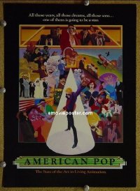 #3265 AMERICAN POP brochure '81 Ralph Bakshi 