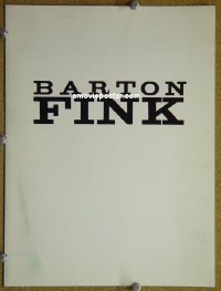 #3273 BARTON FINK brochure '91 Coen Brothers 