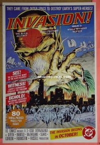 #6260 INVASION special comic poster '88 DC! 