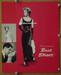 #3271 BACK STREET brochure '61 Susan Hayward 