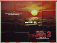 #004 JAWS 2 style B subway poster '78 sharks 