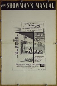 g012 4D MAN vintage movie pressbook '59 Robert Lansing, Lee Meriwether