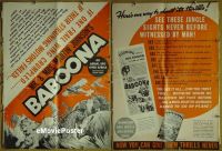 g052 BABOONA vintage movie pressbook '35 Osa & Martin Johnson