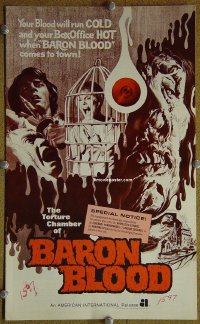g056 BARON BLOOD vintage movie pressbook '72 AIP, Mario Bava, Joseph Cotten