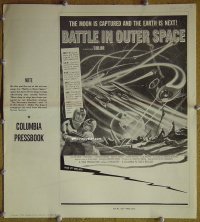 g063 BATTLE IN OUTER SPACE vintage movie pressbook '60 Honda, Toho, sci-fi!