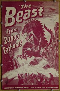 g064 BEAST FROM 20,000 FATHOMS vintage movie pressbook '53 Ray Bradbury