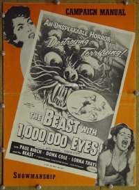 g067 BEAST WITH 1,000,000 EYES vintage movie pressbook '55 Paul Birch