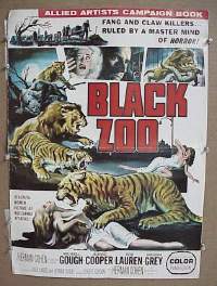 #A120 BLACK ZOO pressbook '63 horror, human prey!