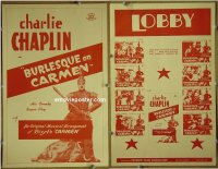 #A145 BURLESQUE ON CARMEN pressbook R40s Chaplin