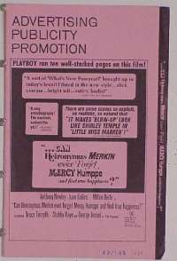 #A151 CAN HEIRONYMUS MERKIN EVER FORGET pressbook '69