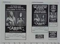 #151 CARRIE pb + supp '76 Sissy Spacek, King 