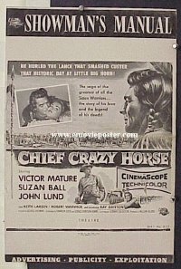 #A167 CHIEF CRAZY HORSE pressbook '55 Victor Mature