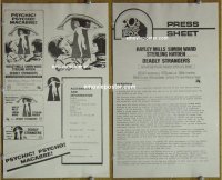 #3084 DEADLY STRANGERS Aust press sheet '74 