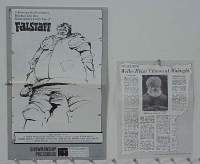 #159 FALSTAFF pb + supp '65 Orson Welles 