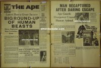 #2555 PLANET OF THE APES herald '68 Heston 