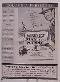MAN IN THE SADDLE ('51) pressbook